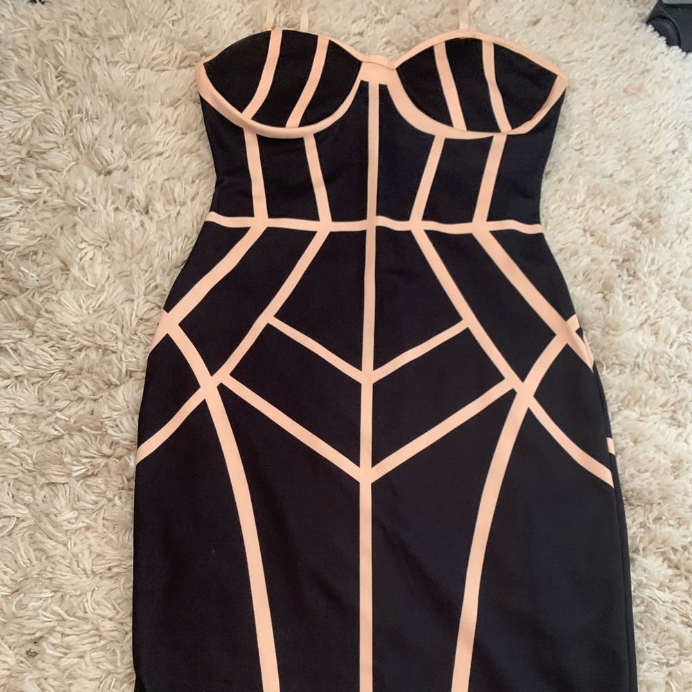 Spaghetti Strap Contrast  binding Body Dress